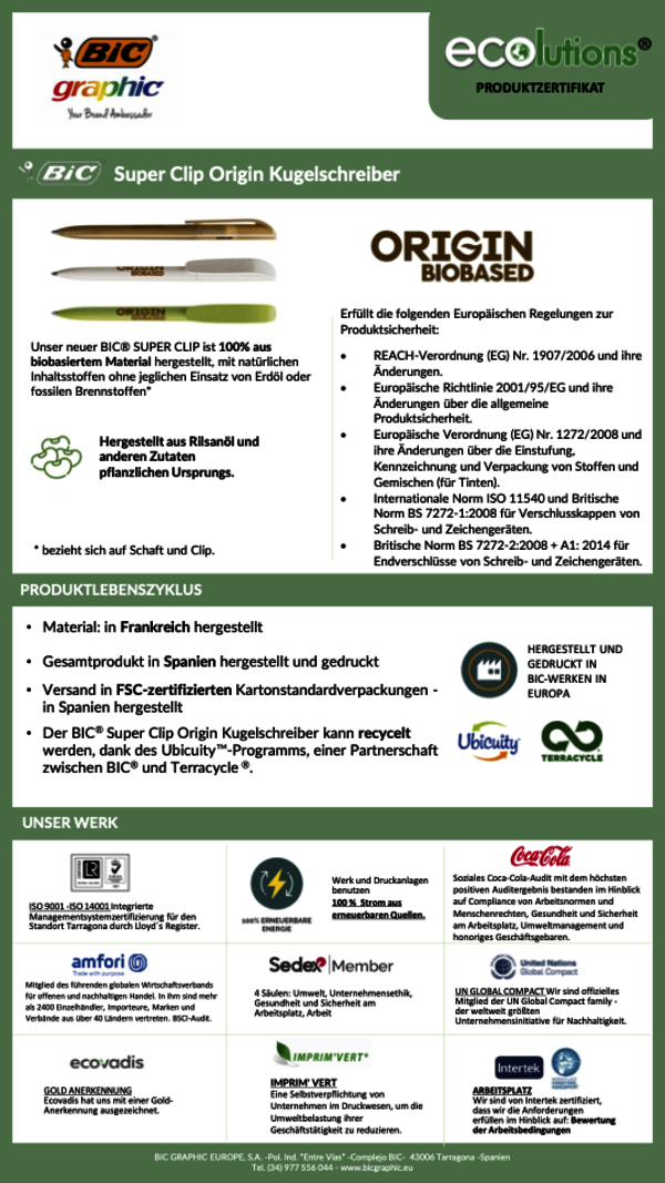 BIC® Super Clip Origin