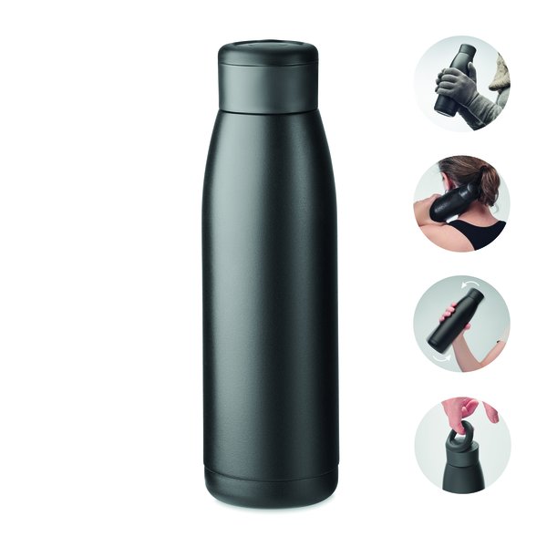 CALEFRIO - doppelwandige Flasche aus recyceltem Edelstahl