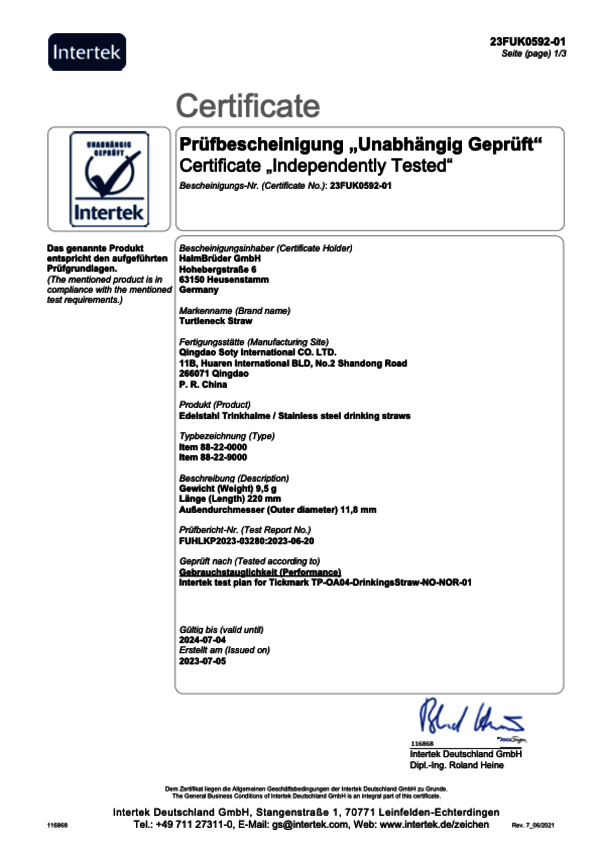 Der erste und einzige biegsame Trinkhalm aus Edelstahl